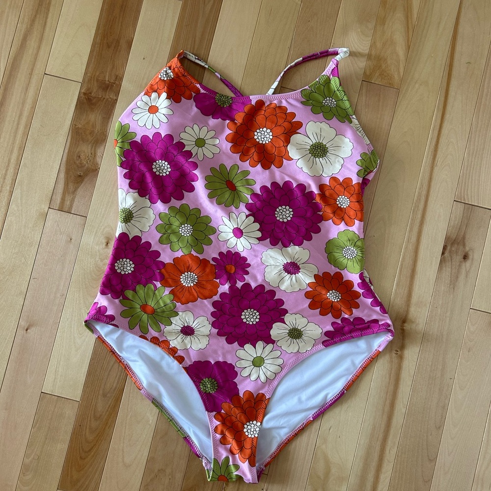 Princess Highway Floral One Piece Swimsuit - Pink, Green, Orange, White
